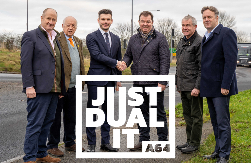 Keane Duncan with roads minister Guy Opperman and North Yorkshire MPs
