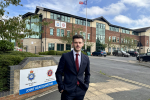 Keane Duncan outside North Yorkshire Police's Headquarters in Northallerton
