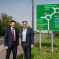 Keane Duncan with Julian Sturdy MP, near the A1237 York Outer Ring Road